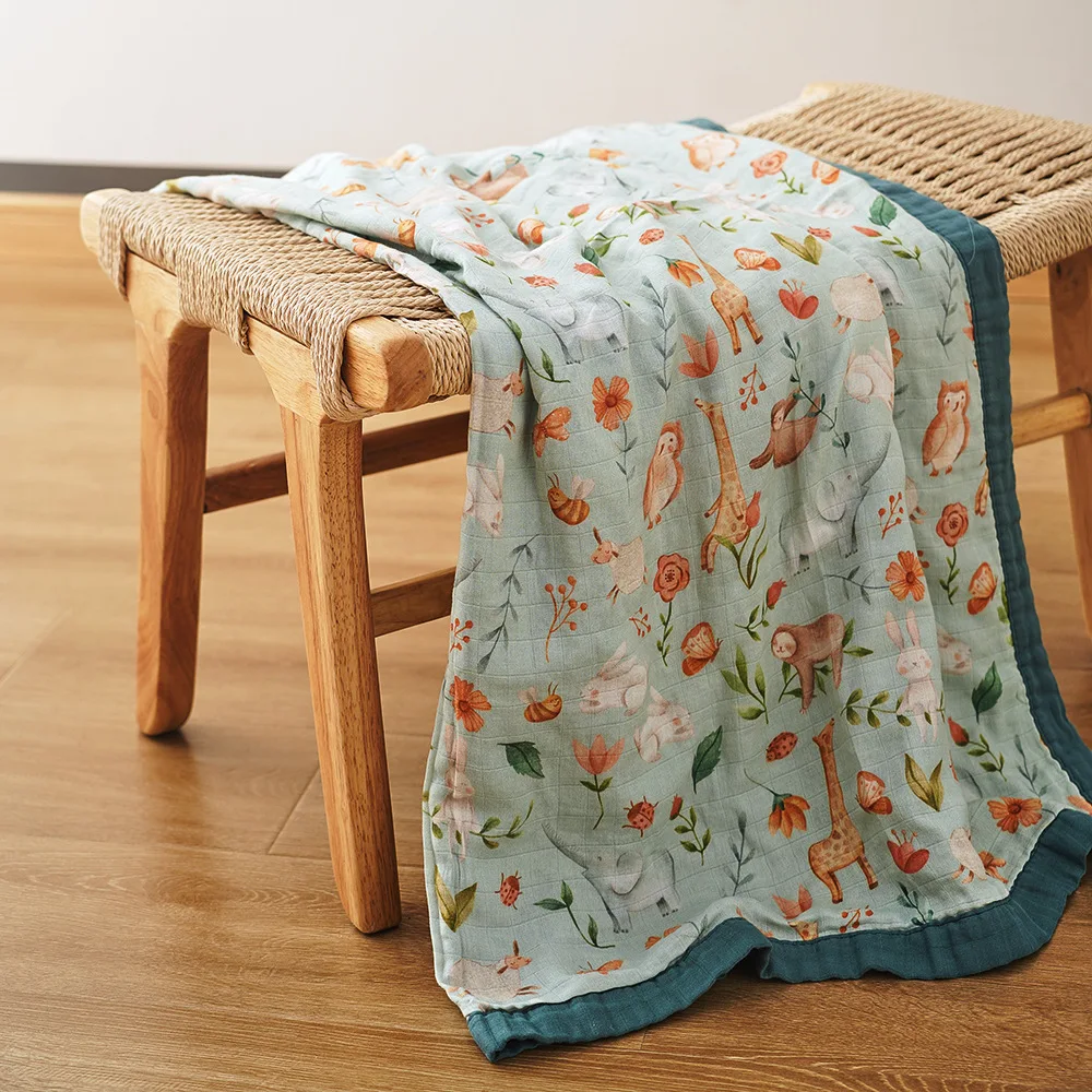 Baby Swaddle Blanket - Cobertor De Algodão De Bambu Do