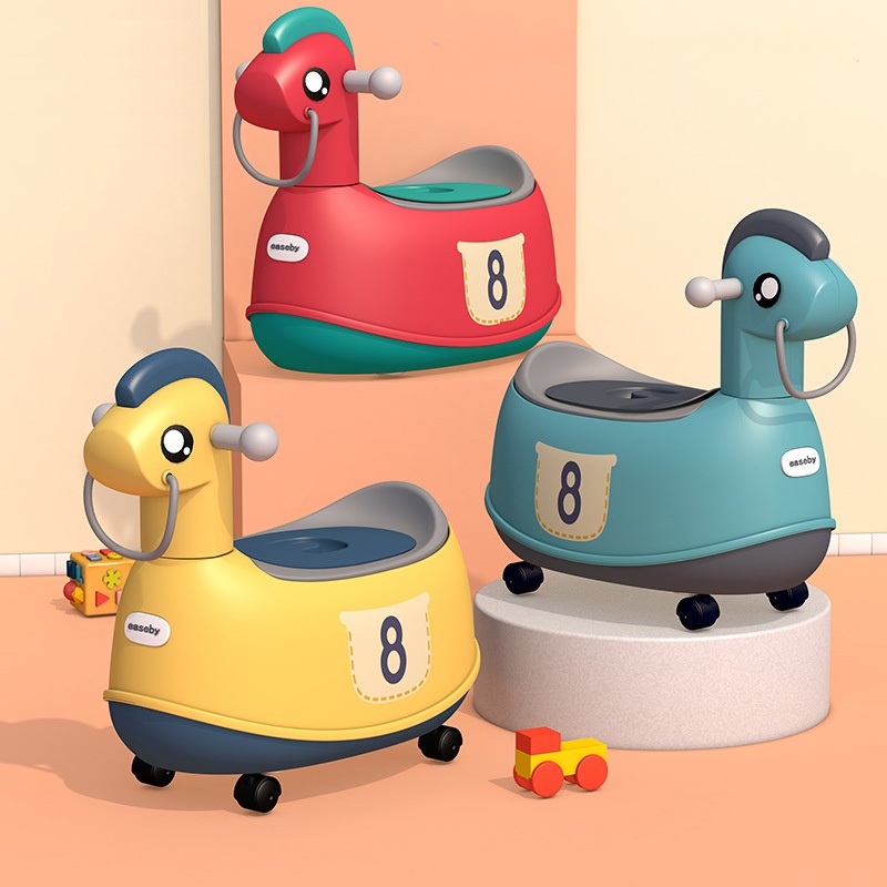 Toddler Potty Training Seat - Sanitário Multifuncional Infantil com Rodas Universais
