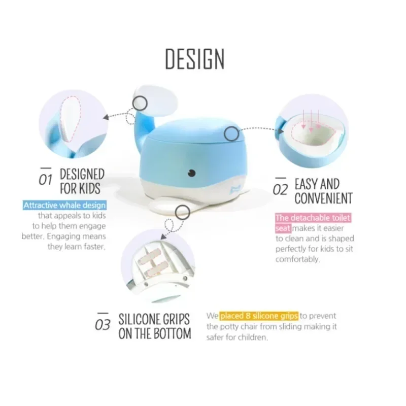 Cute Whale Bunny Potty para cr - Toddler Potty Training Seat avaliação e preço