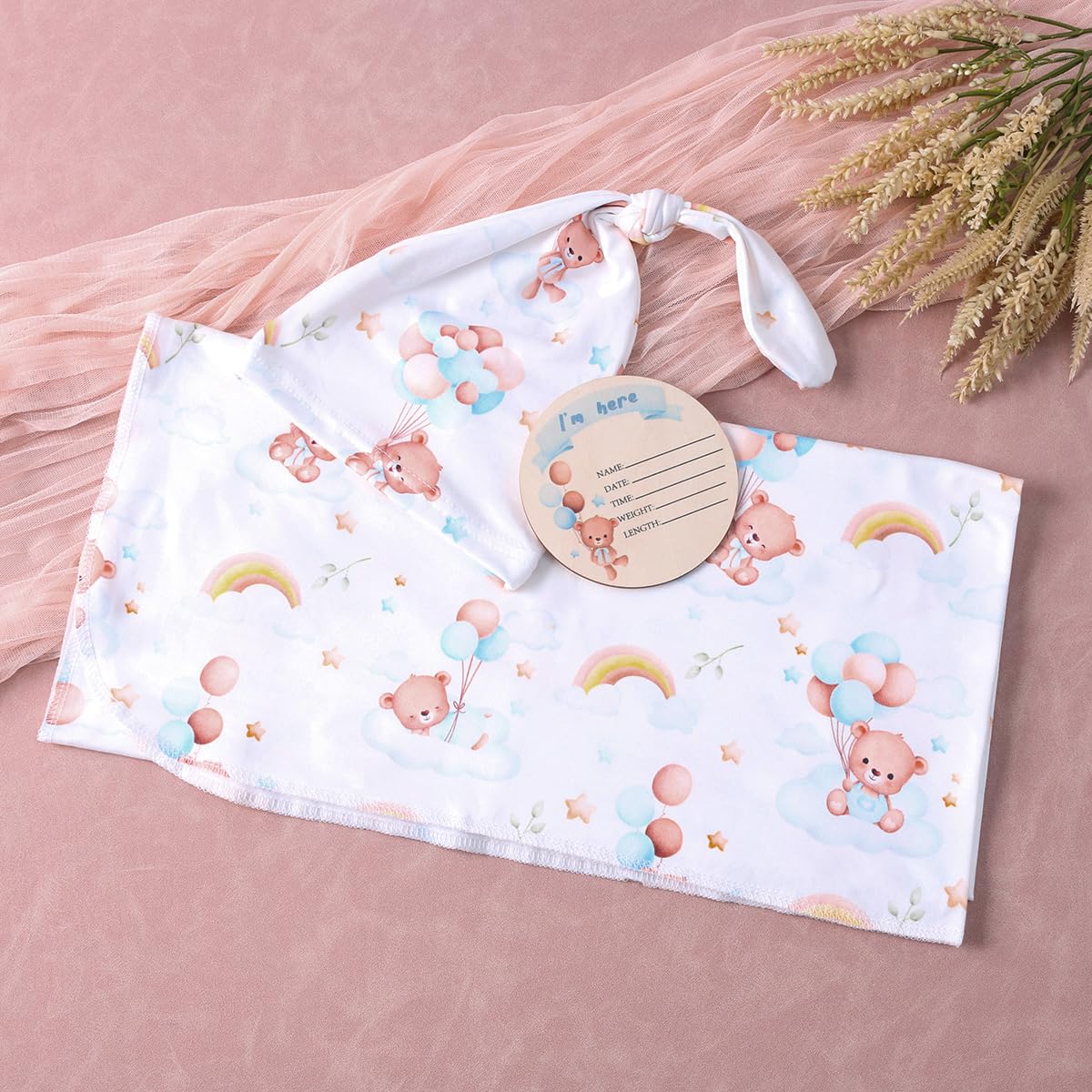 Conjunto de Cobertor e Faixa d - Baby Swaddle Blanket avaliação e preço