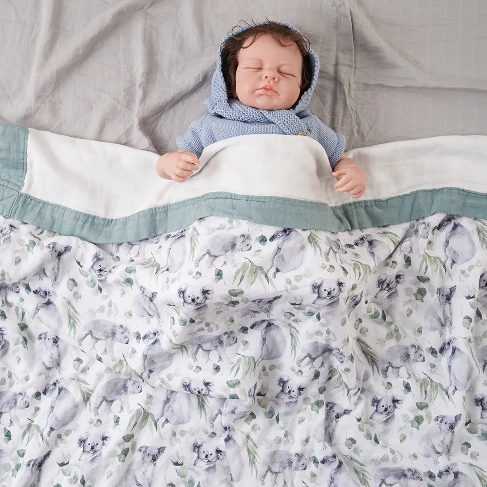 Cobertor De Algodão De Bambu D - Baby Swaddle Blanket avaliação e preço