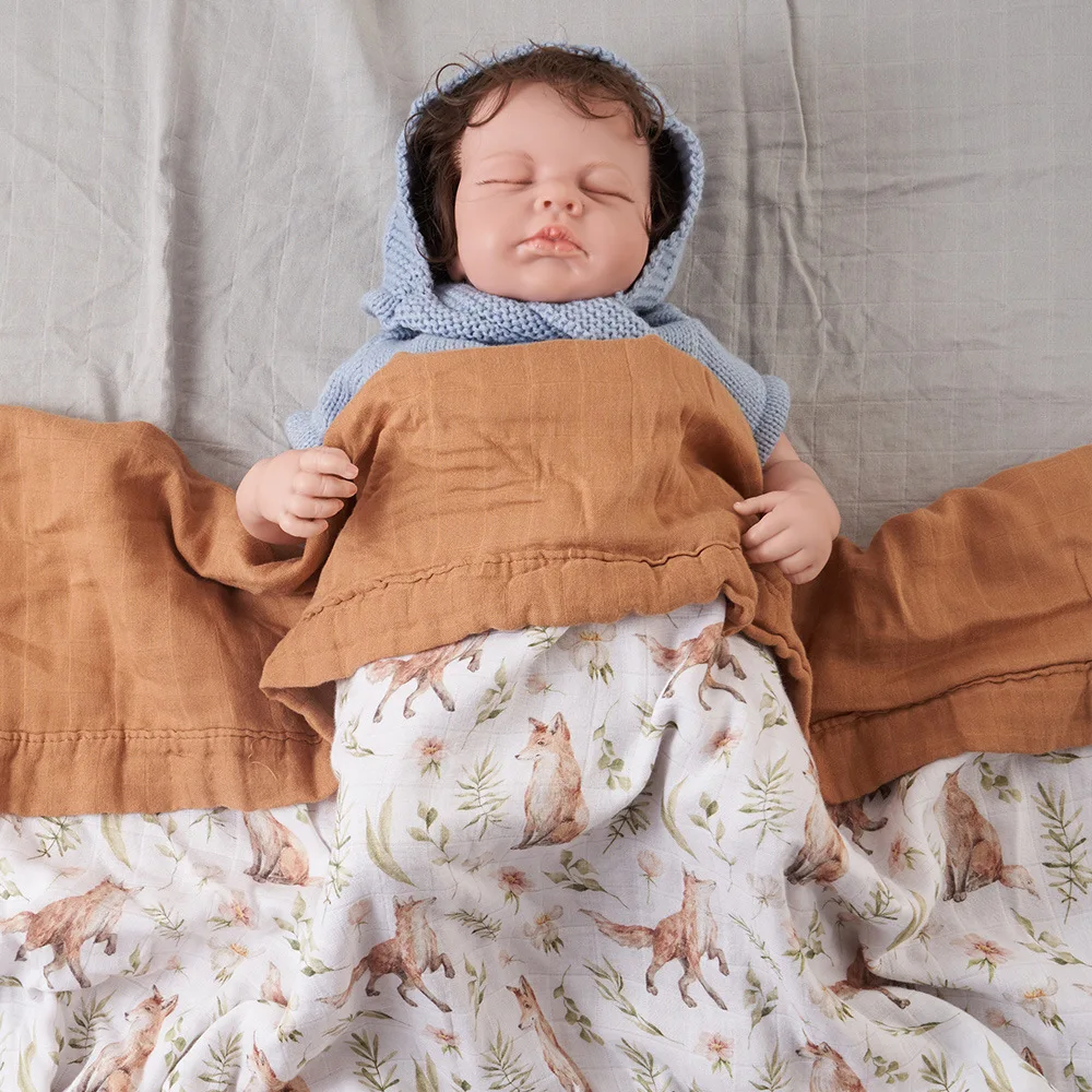 Cobertor De Algodão De Bambu D - Baby Swaddle Blanket avaliação e preço